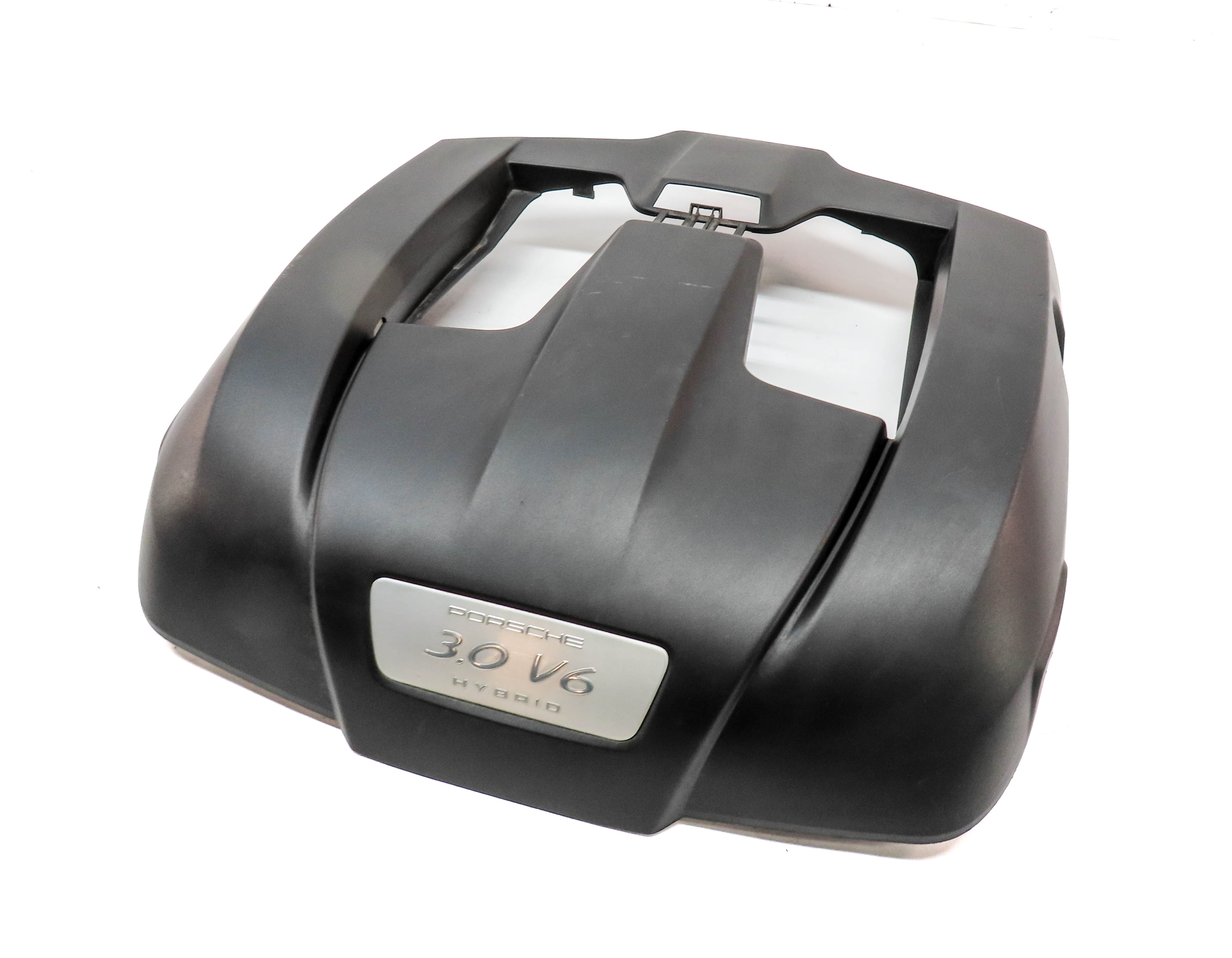 11-14 PORSCHE CAYENNE PANAMERA (958 970 G1) 3.0L HYBRID EV-GAS ENGINE COVER TRIM — exact item pictured